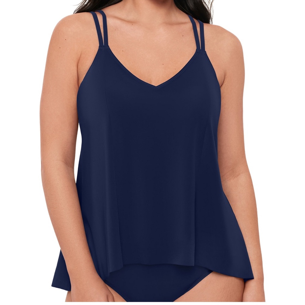 Swim Solutions Midnight Princess High-Low Tankini Top